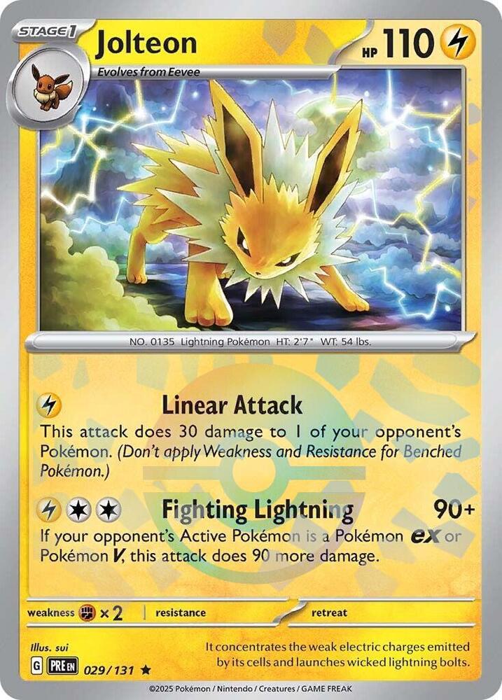 Jolteon (Poke Ball Pattern) 029/131 SV: Prismatic Evolutions Pokemon NM English