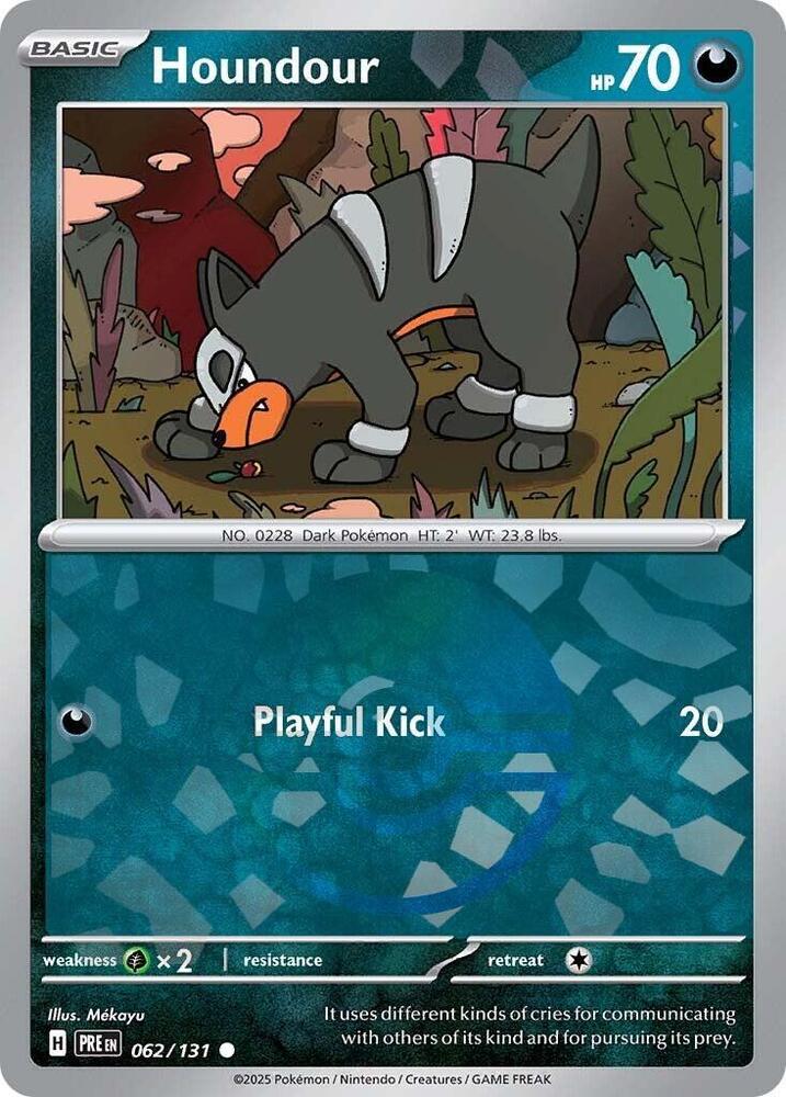 Houndour (Poke Ball Pattern) 062/131 SV: Prismatic Evolutions Pokemon NM English