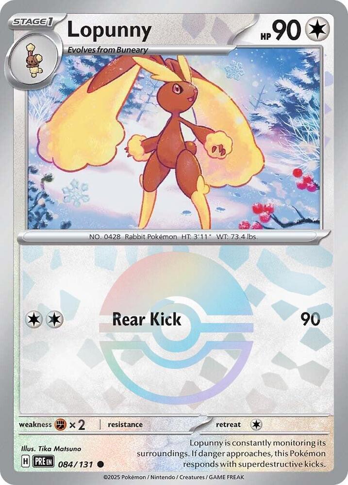 Lopunny (Poke Ball Pattern) 084/131 SV: Prismatic Evolutions Pokemon NM English