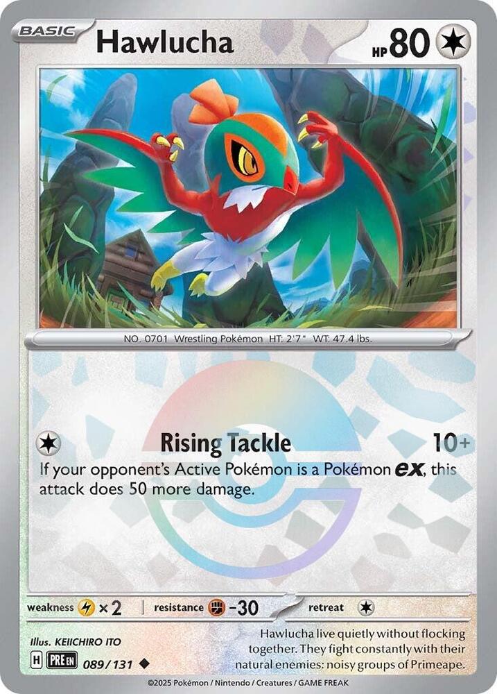 Hawlucha (Poke Ball Pattern) 089/131 SV: Prismatic Evolutions Pokemon NM English