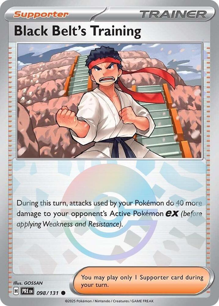 Black Belt's Training - (Poke Ball Pattern) 098/131 SV: Prismatic Evolutions Pokemon NM English