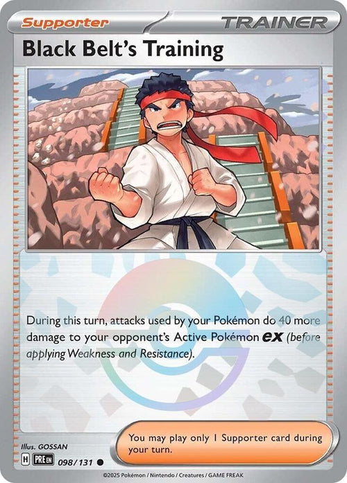 Black Belt's Training - (Poke Ball Pattern) 098/131 SV: Prismatic Evolutions Pokemon NM English