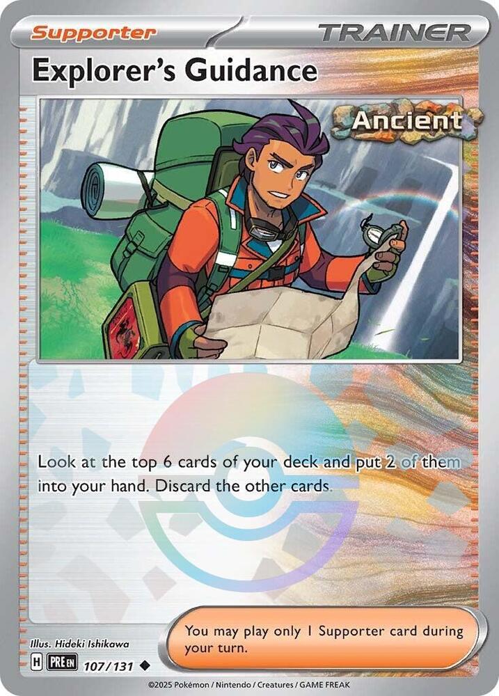 Explorer's Guidance (Poke Ball Pattern) 107/131 SV: Prismatic Evolutions Pokemon NM English