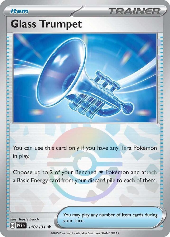 Glass Trumpet (Poke Ball Pattern) 110/131 SV: Prismatic Evolutions Pokemon NM English