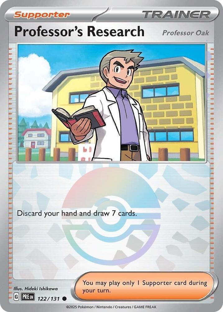 Professor's Research [Professor Oak] (Poke Ball Pattern) 122/131 SV: Prismatic Evolutions Pokemon NM English