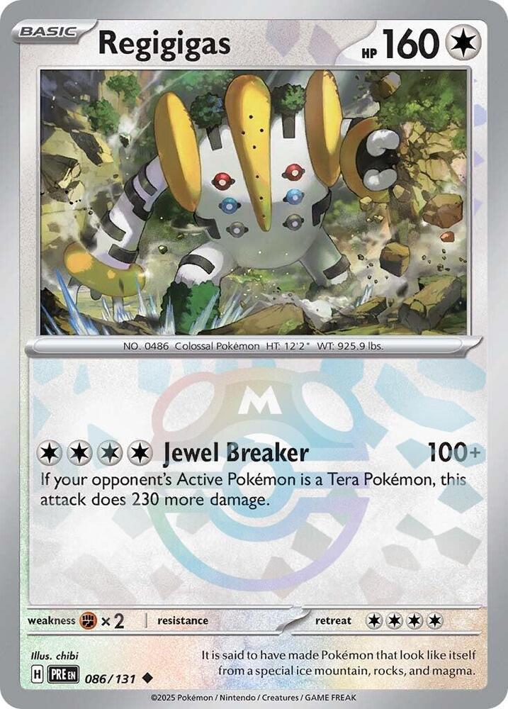 Regigigas (Master Ball Pattern) 086/131 SV: Prismatic Evolutions Pokemon NM English